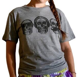 Monkey See Monkey Do - Crew Neck T-Shirt - Gray - by Devils May Care - Unisex